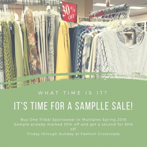 You won't want to miss our Sample Sale this weekend!  No additional coupons accepted. https://t.co/Fgz363Nov6